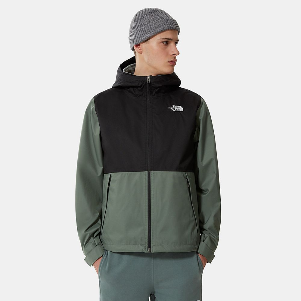 The North Face Lightweight Shell Jackets Mens Australia - The North Face Millerton Black / Green Mou